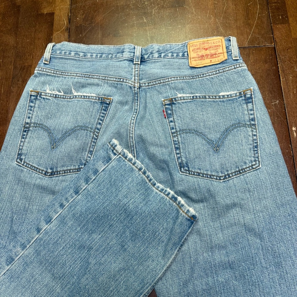 Vtg Levi's 569 Loose Straight Jeans Mens 33x30 Blue Light Wash Baggy Denim Y2K